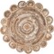 Laddha Home Designs 7.5' Brown and Ivory Geometric Boutique Handmade Round Jute Area Throw Rug